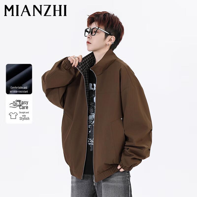 

MianZhi Men s Casual Hong Kong Style Jacket 4XL