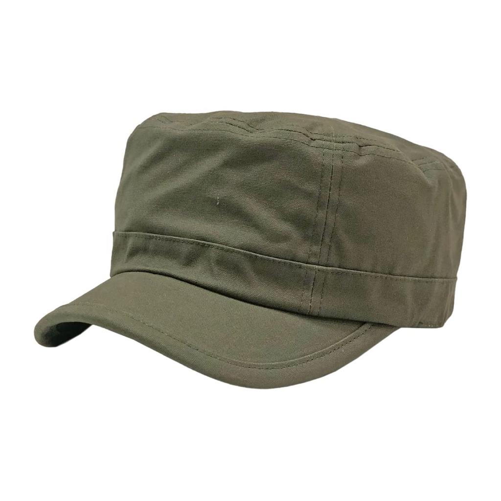 Basic Ench Cap Canvas Solid Work Outdoor Men Women Olive