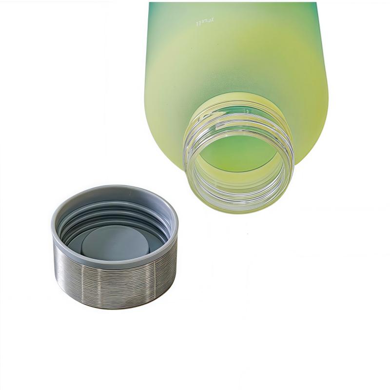550ml Bottle With Time Marker Motivational Reusable Fitness Sports Outdoors Travel Leakproof BPA Free Frosted Plastic