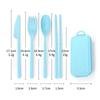 Portable Wheat Straw Folding Cutlery Set
