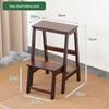 Multifunctional Folding Step Stool: Two-Step Ladder & Storage Rack for Kitchen & Bar