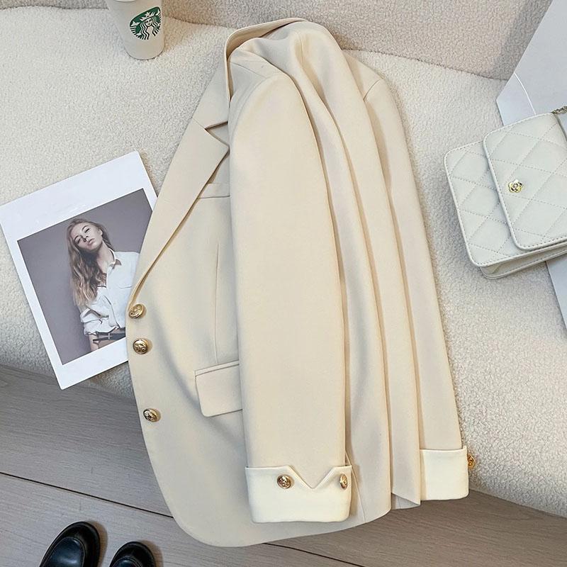 Blazer for Women Winter Casual Long Sleeve Button Cardigan Slim Fit Solid Color Professional Denim Suit Jacket