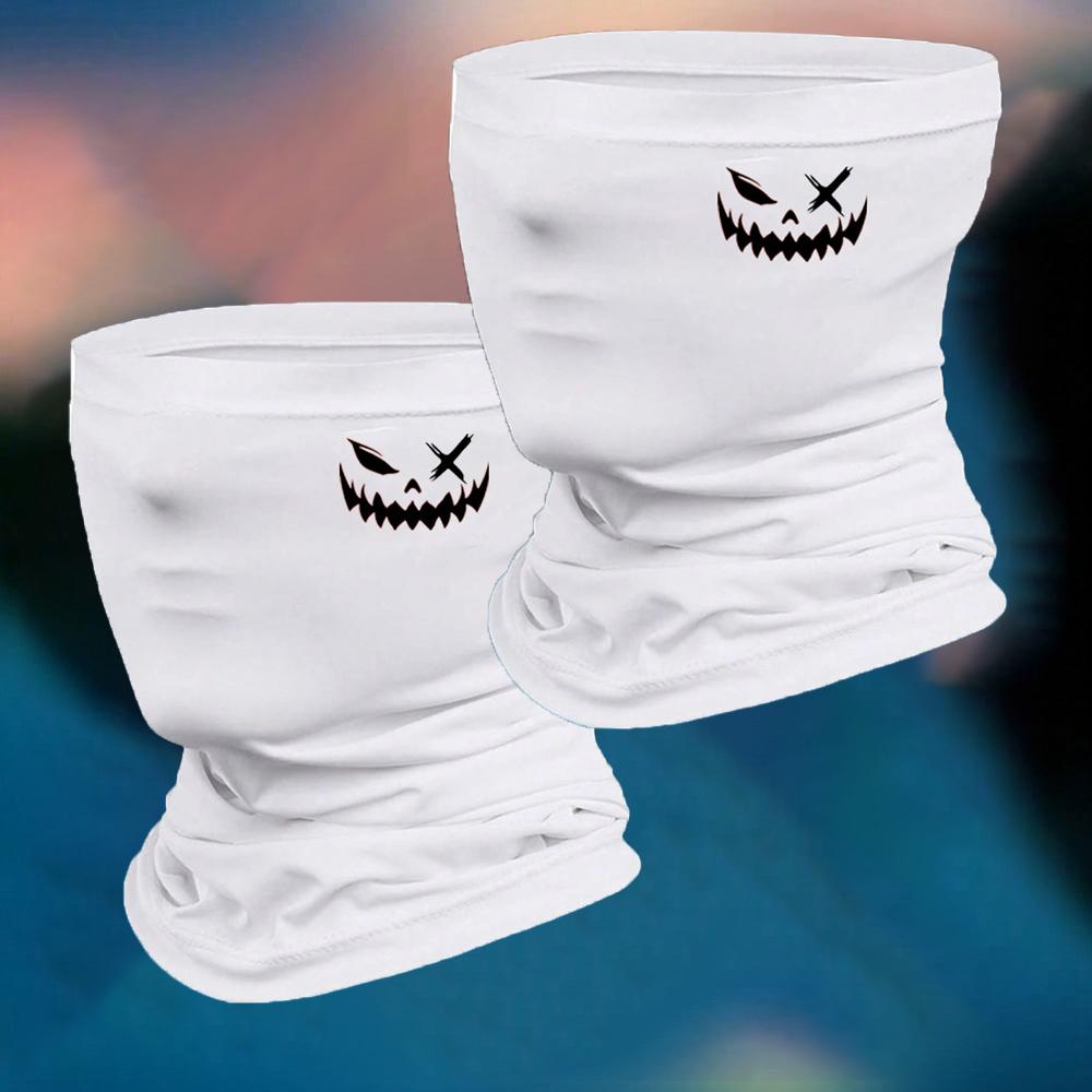 Balaclava Neck Gaiter Sweat-absorbent Evil Smile Half Face Mask Summer Breathable Mask Outdoor Motorcycle Half Mask