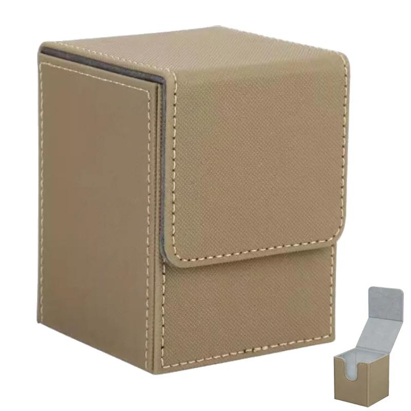 100+ PU Deck Box Large Capacity Container Collection Sleeved Card Case PVC Trading Card Holder Board Game MTG 104x83x80mm