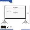 Portable Double-Pole Foldable Outdoor Projector Screen for Camping and Commercial Use
