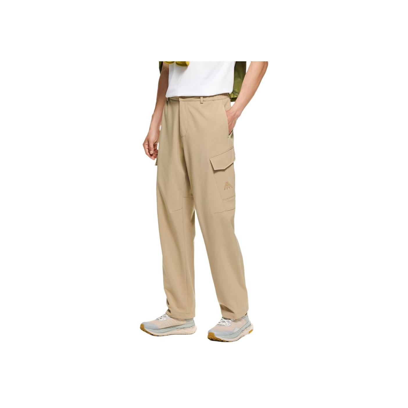 

Anta Однотонные прямые повседневные брюки на молнии со средней посадкой, мужские брюки из темного льна 952437508-2 3XL