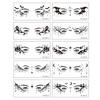 10 Sheets Gothic Style Face Makeup Stickers Waterproof Eye Shadow Stickers  Costume Party