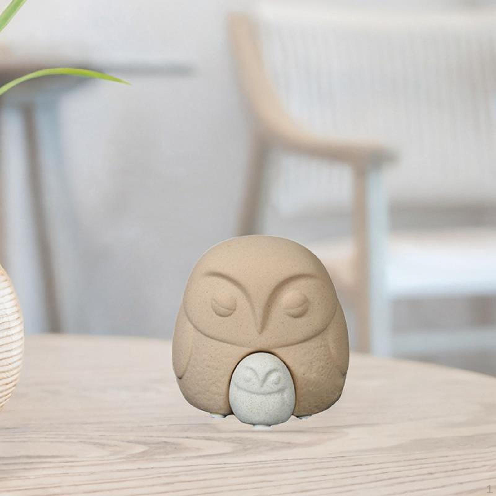 

2 шт. Скульптура Совы Керамическая Статуэтка Простая Скандинавская Настольная Украшение Статуэтка для Офиса 10.8cmx10.5cm