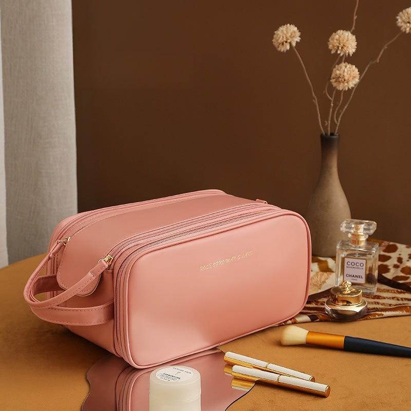 Tragbare Aufbewahrungstasche für Make-up und Kosmetik mit großem Fassungsvermögen für Reisen. Neue Waschtasche für Kosmetikpinsel und Schreibtisch-Aufbewahrungstasche