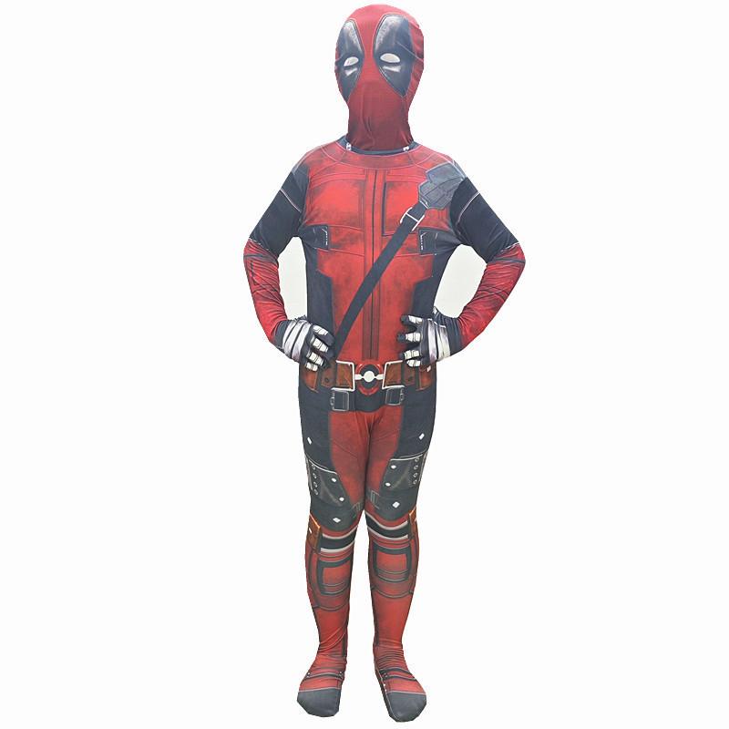 Kids' Halloween Deadpool 4 Jumpsuit Costume - Movie-Style Performance Outfit