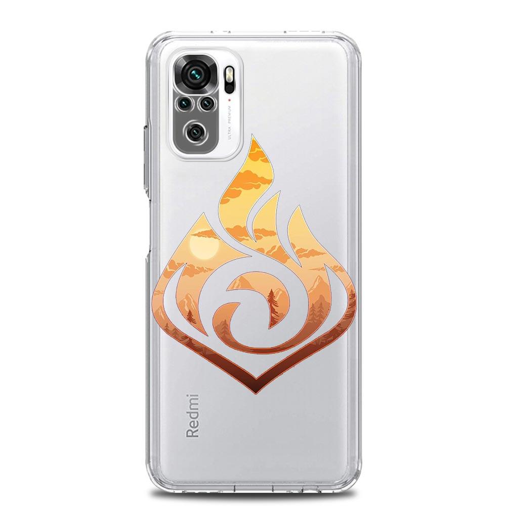 Süße Genshin Impact Logo Handyhülle für Xiaomi Redmi Note 11 9S 9 8 10 Pro 7 8T 9C 9A 8A K40 Pro 11T 5G Silikon Clear Cover