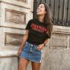 Stranger Things Letter printed short sleeved T-shirt