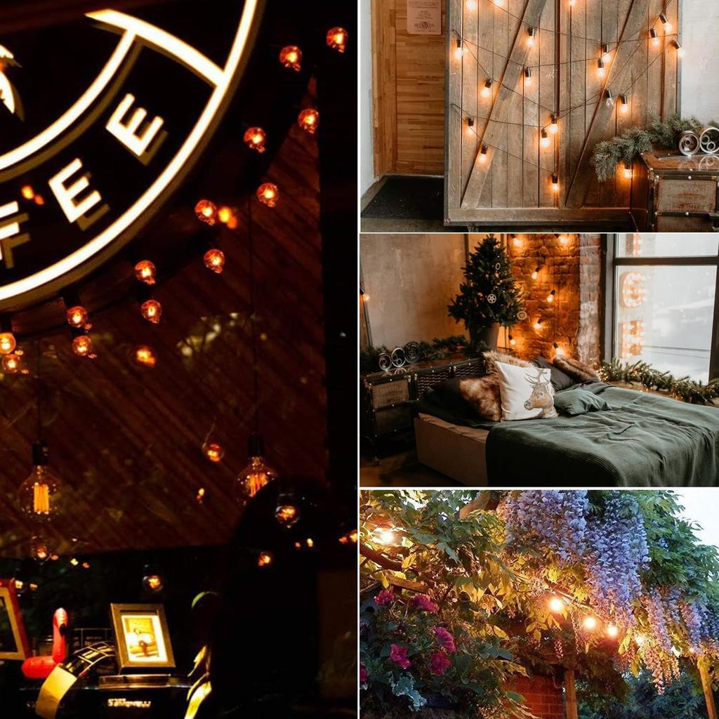 LED Edison Light Bulb Chandelier Light Bulb Brown Filament E26 Base Mini Light Bulb 2200K Bulb Color 1W (10W Equivalent) Non-Dimmable 70lm Decorative