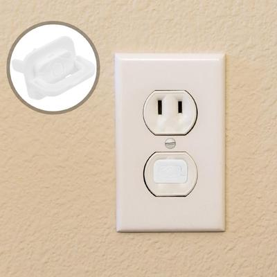 50 stuks Effen Kleur Anti-elektrische Schok Beschermhoes Twee Gaten Ontwerp Beschermhoes Elektrische Veiligheidsstekker Beschermer ABS