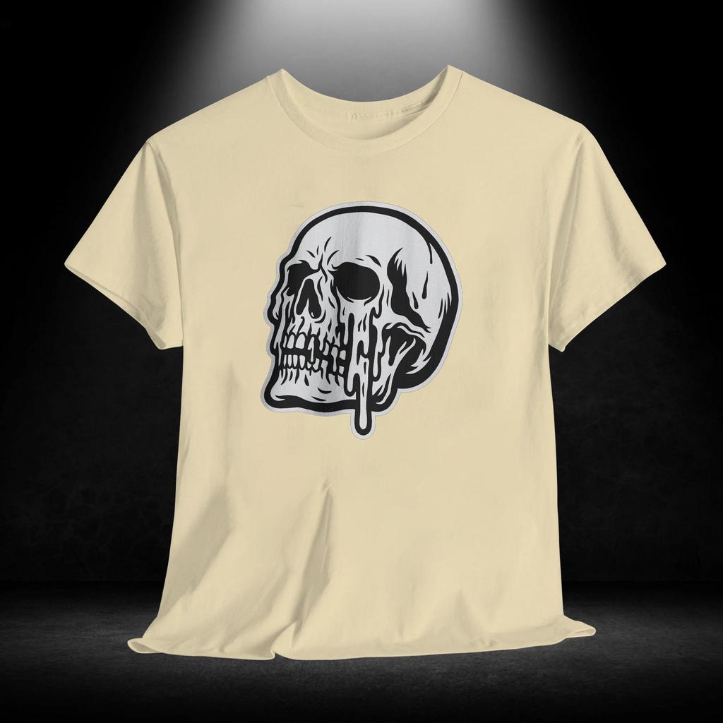 Drippy Skull Tshirt Summer Mens Tracksuit Harajuku Pullovers Roundneck Shortsleeved Tops Cotton Sweatshirt Casual Sportswear