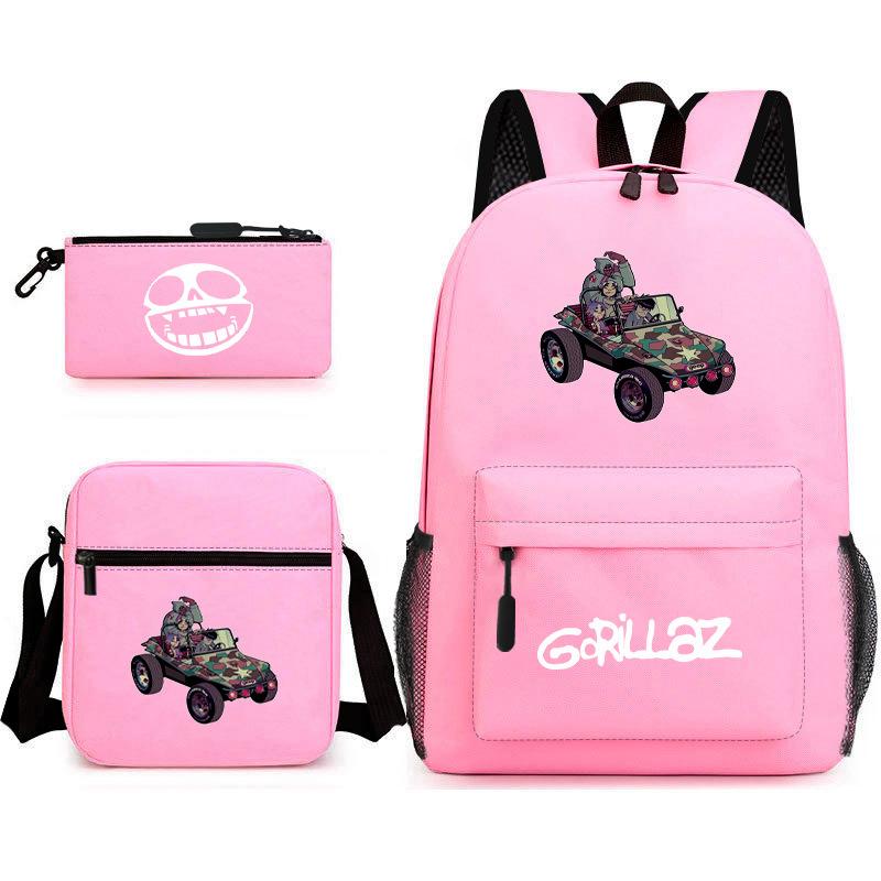 British virtual band trend heat transfer, primary and secondary school students schoolbag Gorillaz children's starry sky three-piece set, teenagers