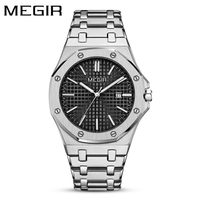 Men'S Quartz Steel Belt Watch Waterproof Luminous Business 1085