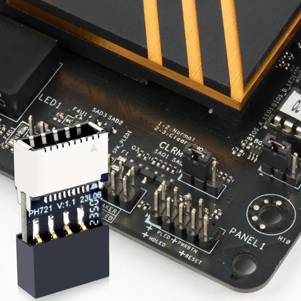 Motherboard USB Adapter 9 Pin Connector USB 2.0 Chassis Motherboard Type-C Socket High-Speed Converter Connector Male to Type-E