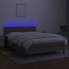 Maison Exclusive - Sommier à lattes de lit avec matelas LED Taupe 140x190 cm Tissu