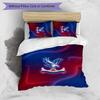 Set Lenzuola Stampato Calcio Crystal Palace 3 Pezzi, Comodo Set Copripiumino per Camera da Letto Amico della Pelle