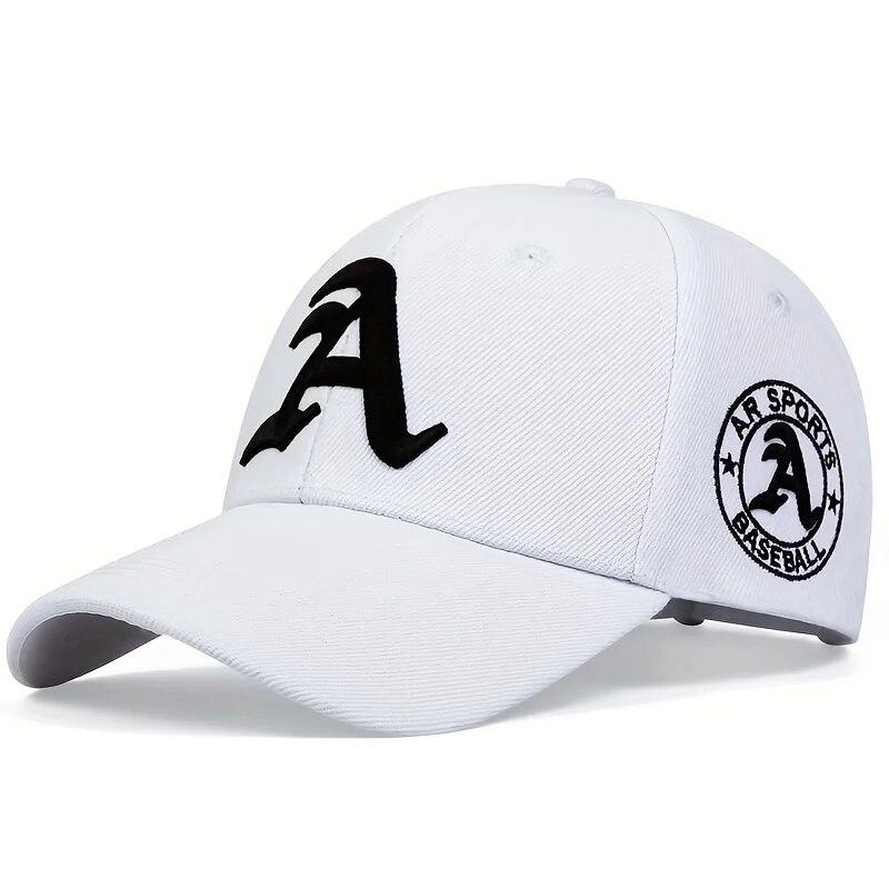 

Fashion Men Hip Hop Baseball Cap A Letter Embroidery Trucker Hat Men Cotton Snapback Caps for Men Women Bones Sun Hats Dad Hats белый