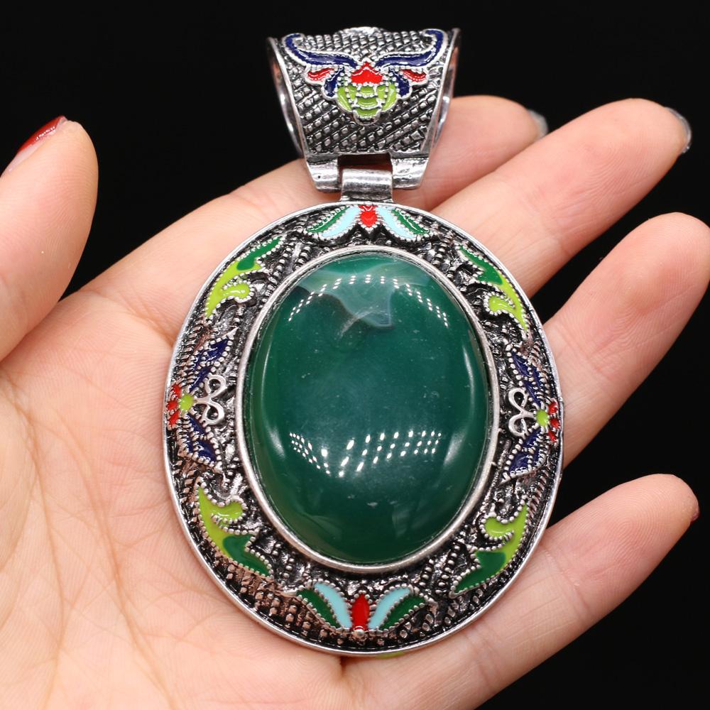 Μενταγιόν από φυσική πέτρα Αχάτες/αμέθυστος/ροζ χαλαζία Κρεμαστό με δαντέλα για κοσμήματα κατασκευής DIY Αξεσουάρ βραχιόλι κολιέ