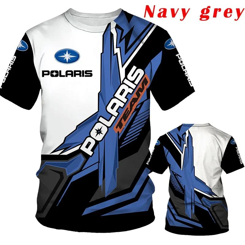 New Hot Selling 3D Polaris Logo Racing T-shirt Cool Printed Neutral Racing Team Men's T-shirt
