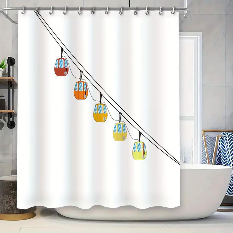 

Modern Abstract Waterfall Shower Curtain Set Nature Forest Landscape Bathroom Decor Waterproof Fabric Liner Vintage Farmhouse St W60H190(CM)-1 Pcs