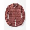 American vintage Heavy Pure Cotton Stiff Cargo Long sleeve Plaid Shirts Outerwear Men's Autumn and Winter Foreign Trade Men's Shirt