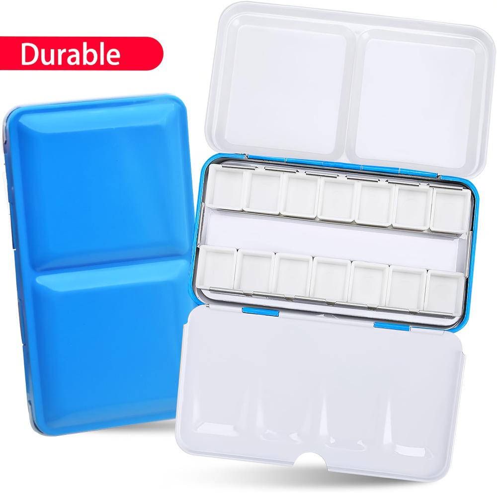 High-Quality Thickened Solid Pigment Black Watercolor Palette Box - 14/26/52 Colors