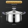 316 Stainless Steel Rivetless Stew Pot with Two-Layer Silicone, Large Capacity for Steaming and Simmering.