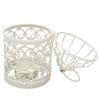 Hollow Pattern Birdcage Candle Holder Metal Construction Hanging Candle Holder Dining Table