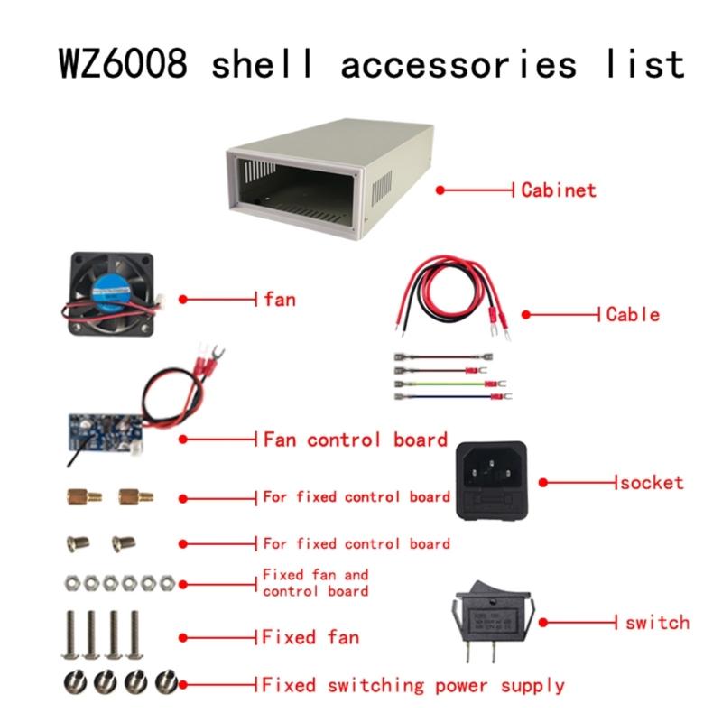 1 Set H08 Housing Shell Loose Part for WZ6008 Adjust Power Supply (Loose Part Not Include Power Supply Self-Assembly)