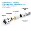 1.5m Chrome Stainless Steel Shower Hose Flexible Anti-Twist Leakproof Metal Pipe Tube for Bathroom Handheld Showerhead Extension G1/2 Replacement