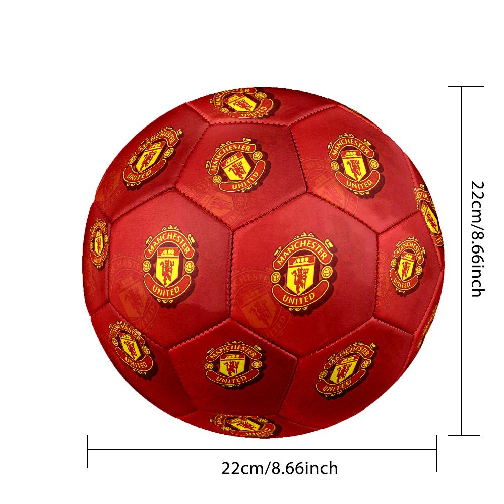 Manchester UnitedSoccer Ball Colorful All Ages Machine Stitched PVC Competition Ready Durable High-Bounce