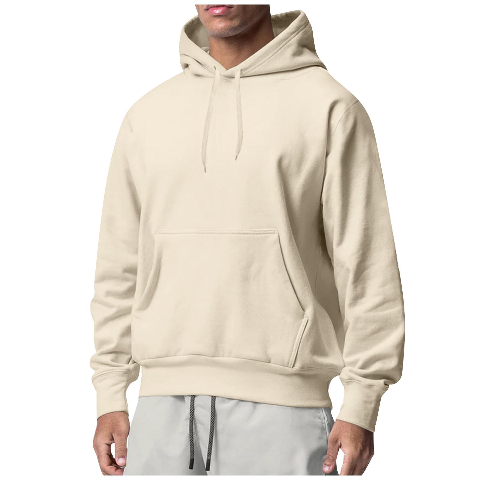 Мужская толстовка с капюшоном в стиле ретро с длинным рукавом, топы, куртка, верхняя одежда L бежевый