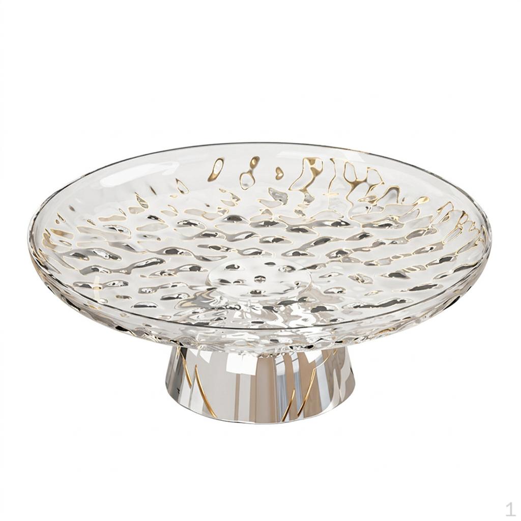 Fruit Bowl Pedestal Bowls with Lid, Decorative for Kitchen Counter, Snacks Basket Bowl,