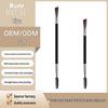 Double-Ended Eyebrow & Eyeshadow Brush - Angled Concealer & Spiral Eyelash Tool for Professional Eye Makeup