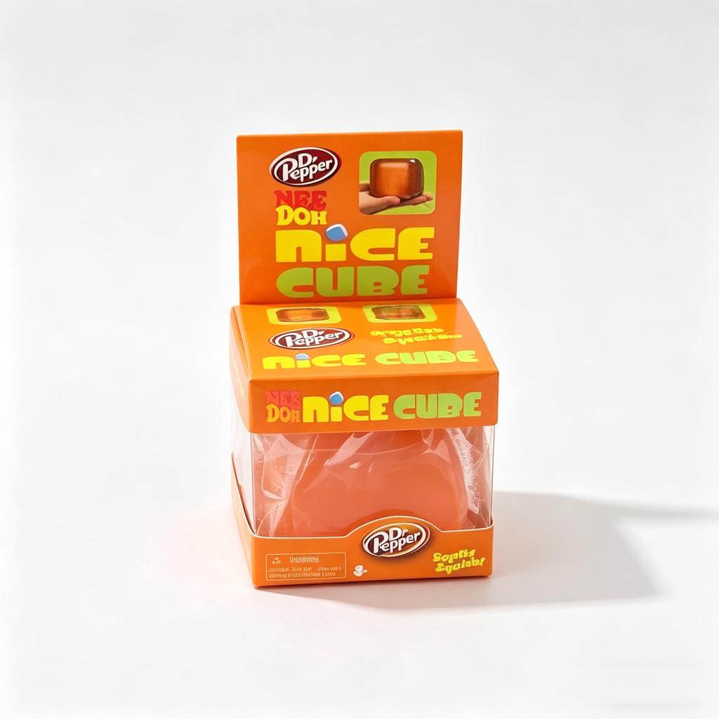 Schylling Nee Doh Nice Orange Cube Soft Sensory Fidget Toy Blind Box Stress Relief Desk Play