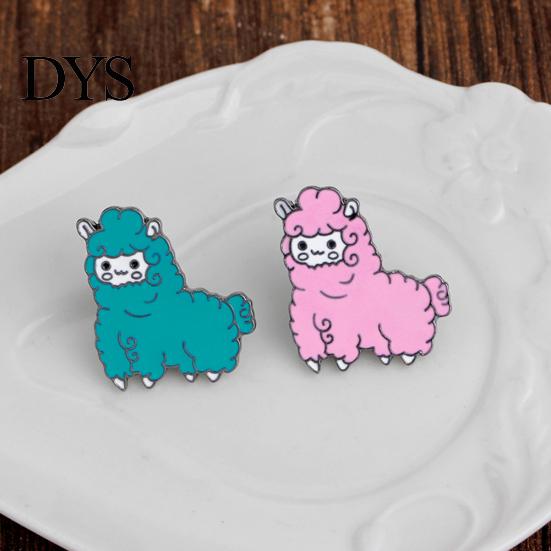 Lovely Cartoon Sheep Alpaca Alloy Brooch Pin Women Girls Clothes Ornament Gift