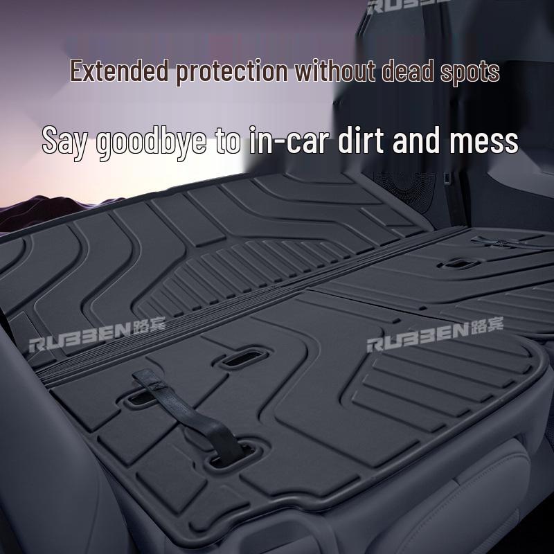 Compatible with 25 Li Auto L9 Models: TPE Trunk Mat, Semi-Enclosed Tail Box Mat, Car Decor Accessories.