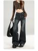 Women's Blue Retro High-Waist Slim Fit Flare Jeans