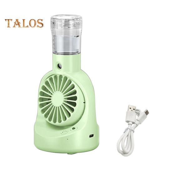 Przenośny wentylator stołowy z mgiełką i 4 ustawieniami prędkości, silny przepływ powietrza, niski poziom hałasu, kompaktowy rozmiar, akumulatorowy wentylator chłodzący