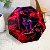 Dark Anime Ninja Character Automatic Folding Umbrella - 8-Rib Travel Umbrella with Auto Open/Close & Portable, Gift for Christmas, Birthdays