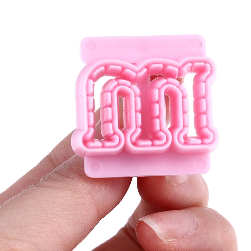 Diy Alphabet Cake Mold Letter Cookies Cutter Words Press Stamp Embossing Mould Plastic Letter Fondant Cake Biscuit Baking Mould