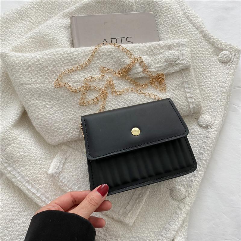 Temperament Small Bag Women's Chain Bag 2025 Spring New Versatile Ins Messenger Bag Texture Small Square Bag Women