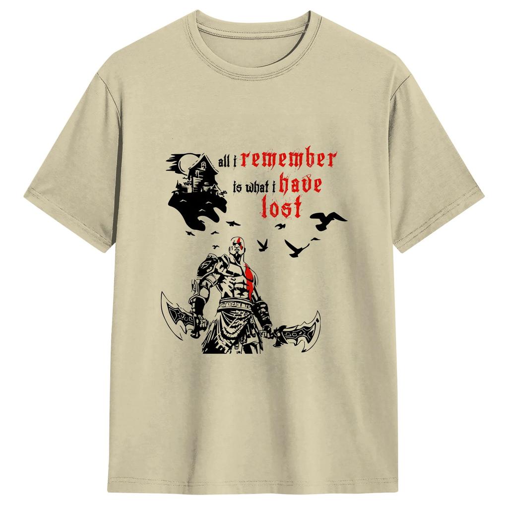Unisexs TShirts God of war Kratos Casual Pure Cotton Tee Shirt Short Sleeve T Shirt Crewneck Clothes 4XL 5XL