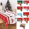 Santa Claus Xmas Tree Tablecloth Pvc Pe Christmas Table Cover Party Dining Decorations Home 2026 Navidad Noel  Year Gifts