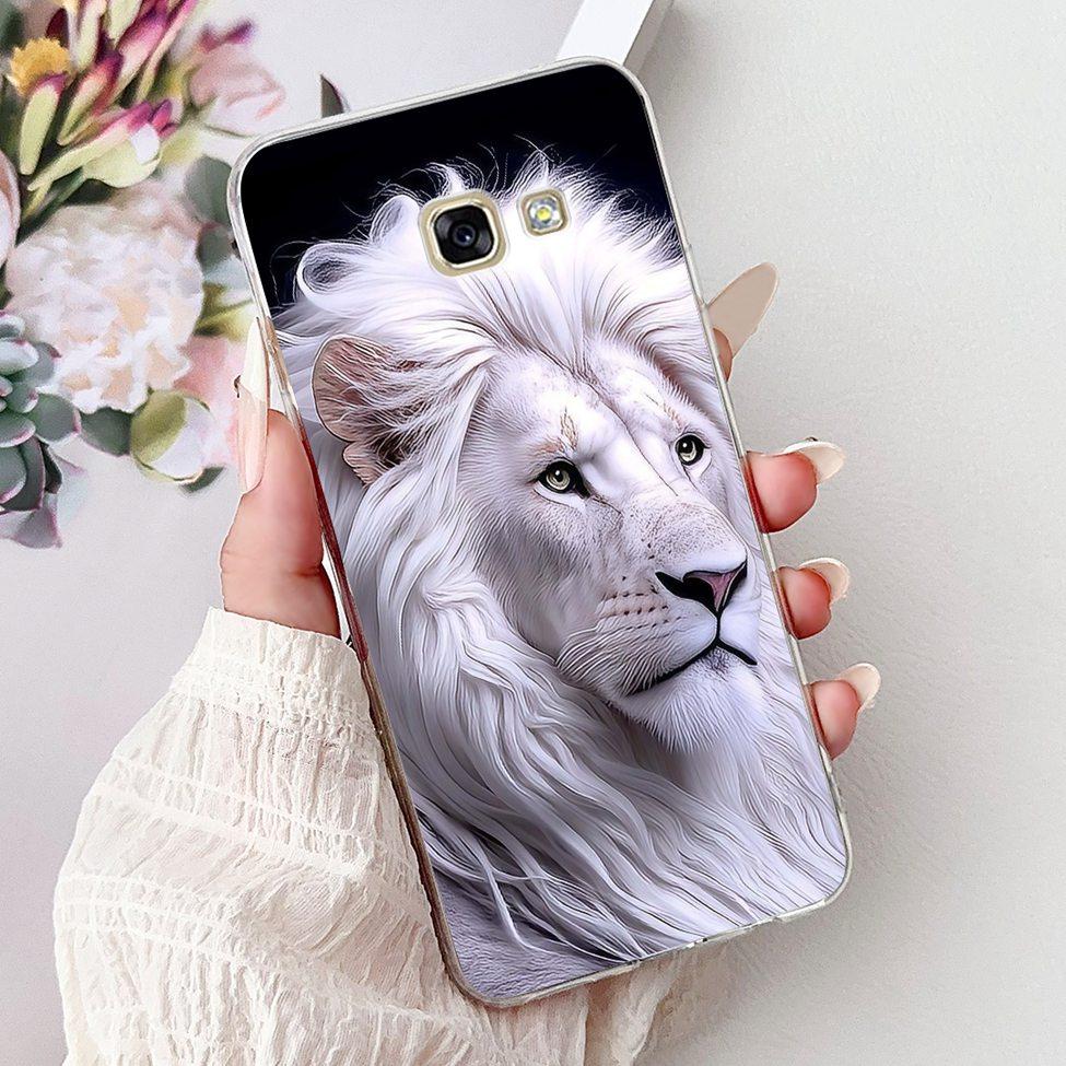 Clear For Samsung A5 2017 Case A520F Cute Cat Fashion Flower Funny Cool Painted Back Cover For Samsung Galaxy A5 2017 Phone Case