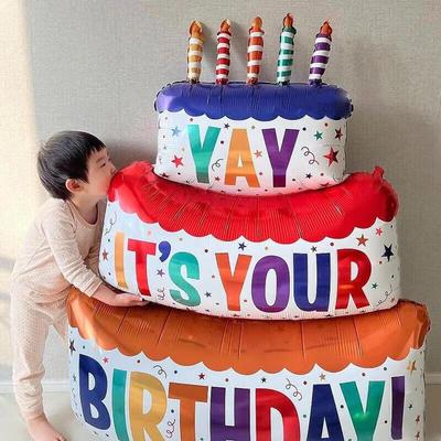 Ounizi Giant Inflatable Birthday Cake Decoration